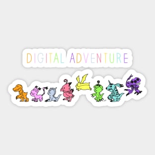 Digital walk -color- Sticker